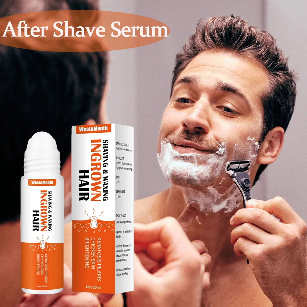 

After Shave Serum Razor Bump Stopper for Men Women Waxing Ingrown Hair Remover Reduce Redness Skin Soothes Moisturizes Solution