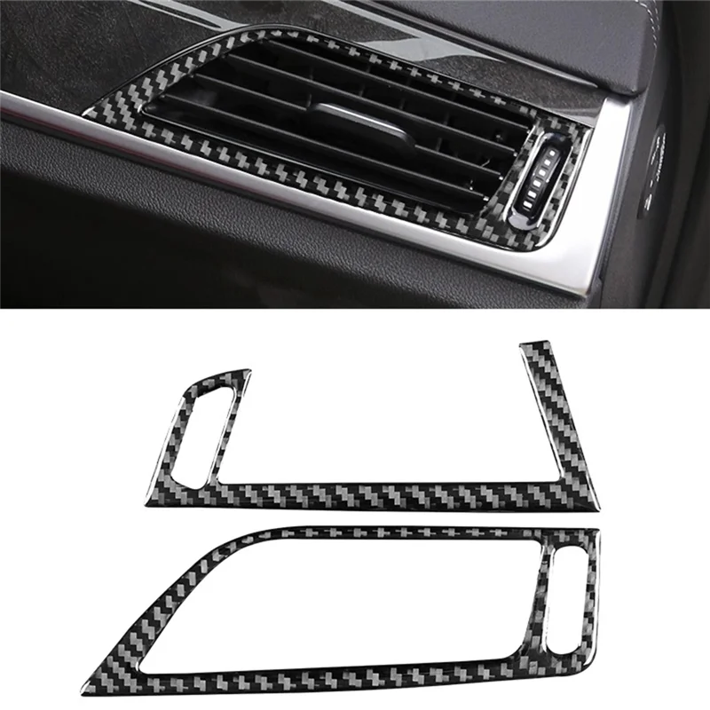 Reliable-For BMW 5 Series G30 G38 2018-2021 Carbon Fiber Car Instrument Panel Left Right Air Vent Trim Cover Interior Accessorie