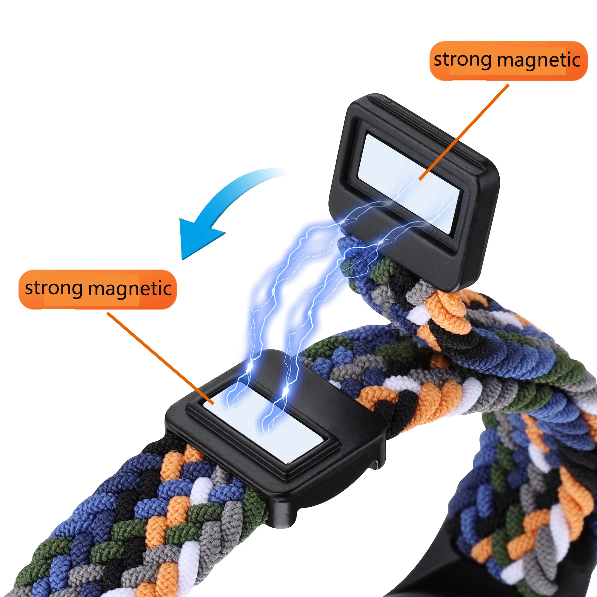 Braided Solo Loop for Xiaomi Mi Band 9 8 Strap accessories magnetic Nylon Replacement correa bracelet Miband9 Miband8 NFC bands image 3
