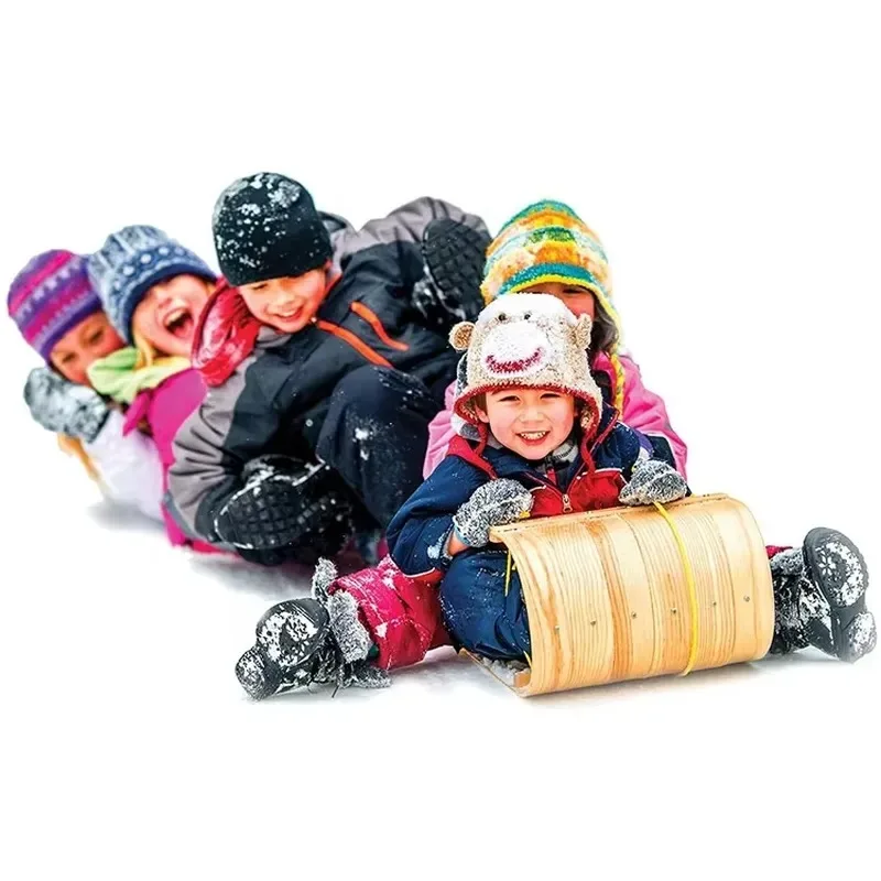 Traditional 6 'snowwood sled max weight 500LBS plastic color, black, wood