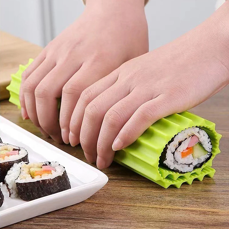 Siliconen Handrol Sushi Rolling Gordijn Bamboe Imitatie Japanse Sushi Rolling Tool Gemakkelijk schoon te maken Geen meeldauw Sushi Mat Draagbaar