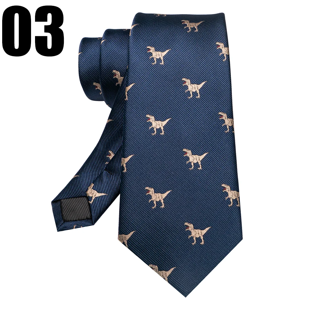 EASTEPIC 8 cm rot-blaue Jacquard-Krawatten für Herren, Herren-Krawatte, hochwertiges Accessoire, Geschäftsgeschenk, Fuchs, Drache, Flamingo, Schnecke, Ente, Tier – Detail 8
