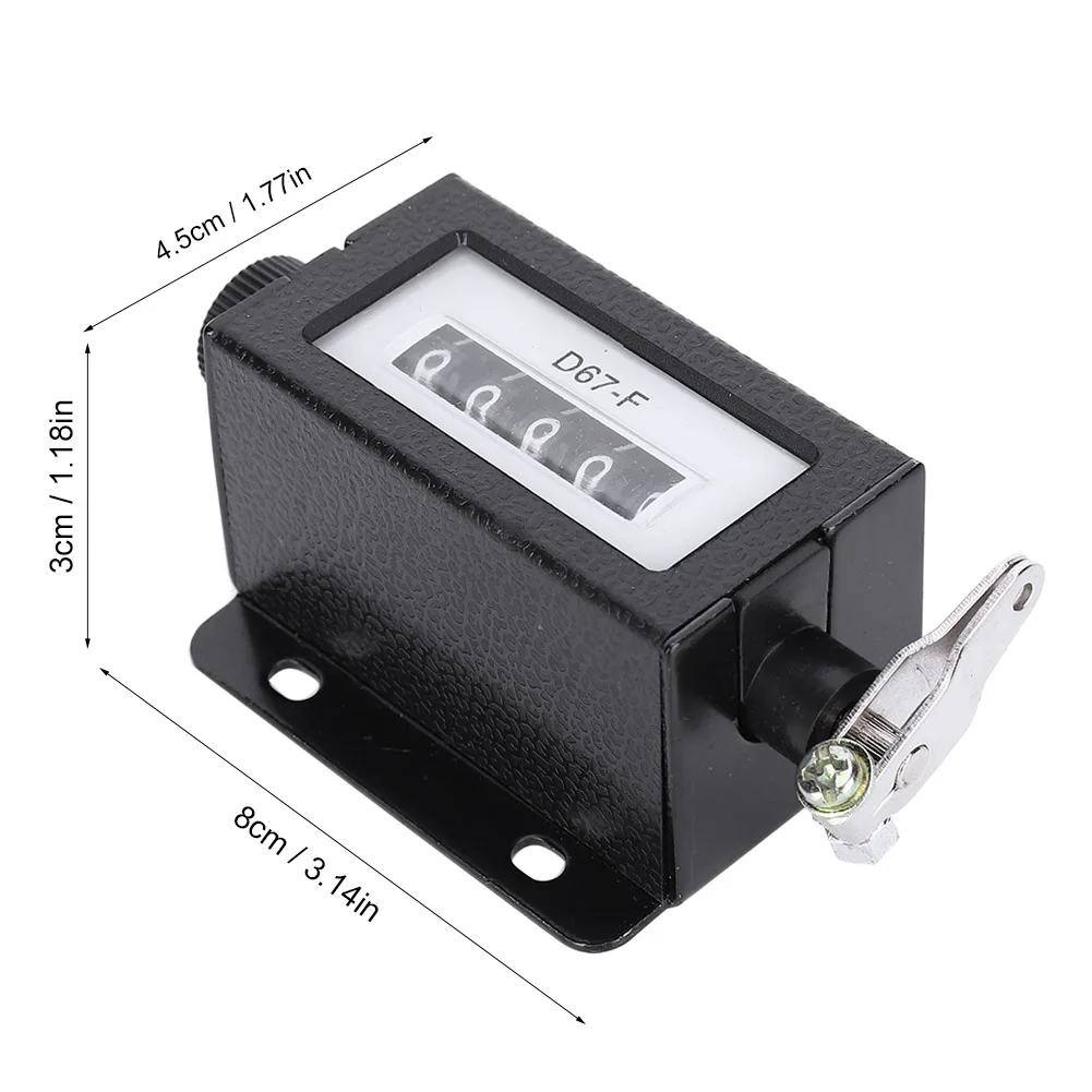 Digit Counter Manual Counter Mechanical 5 Digit 0-99999 Pull Count Counter Rotary Knob Resettable Black with Spring Pull Counter