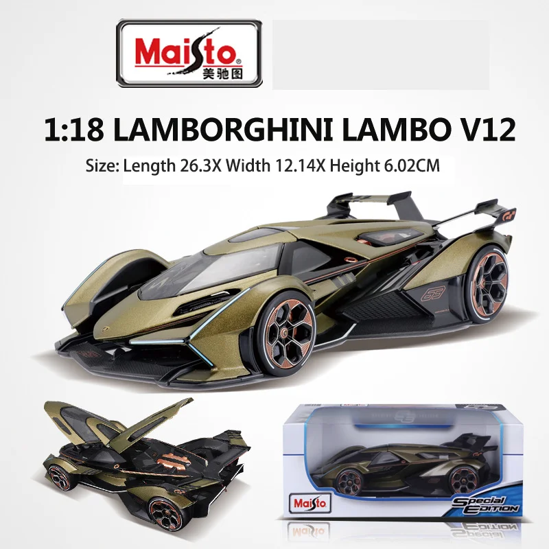 

Maisto 1:18 Lambo V12 Vision Gran Turismo Sports Car Static Die Cast Vehicles Collectible Model Car Toys