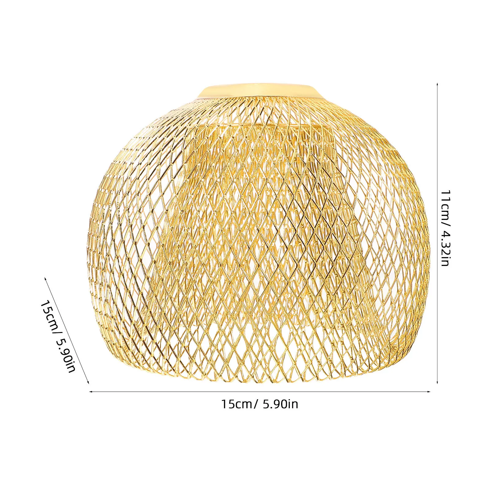 Metal Lamp Shade Retro Iron Wire Hanging Light Cover For Home Bar Restaurant Decor Ceiling Lighting Replacement