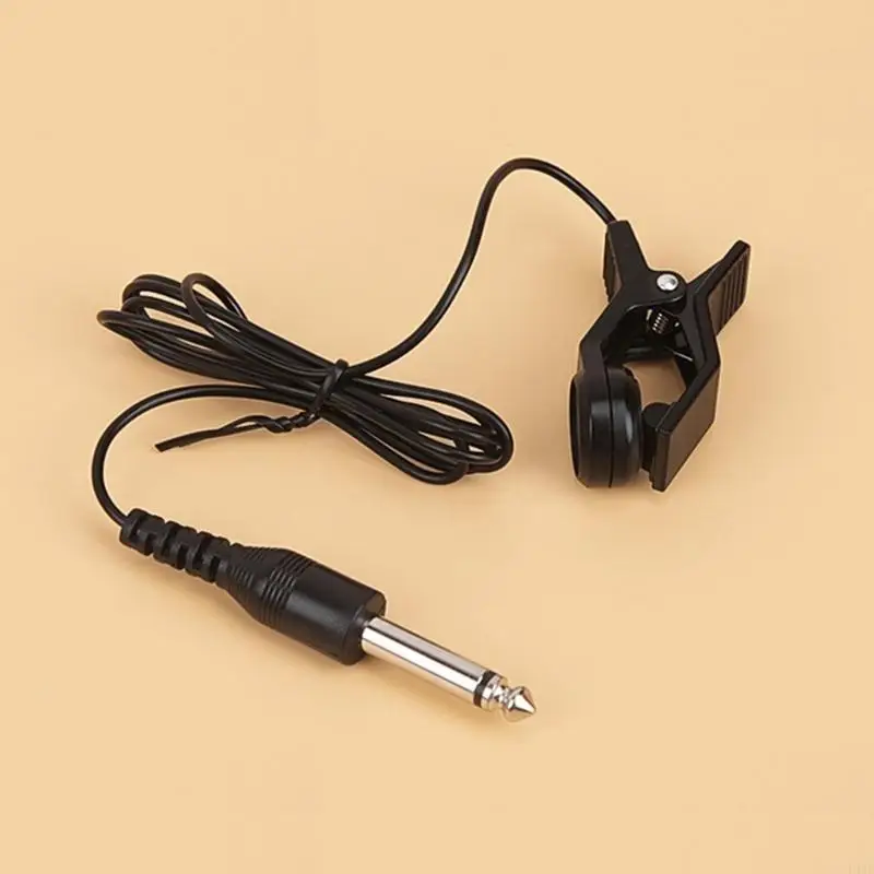 Clip On Contact Microphones Piezo Pickup for Guitar Ukuleles Violins Parts 