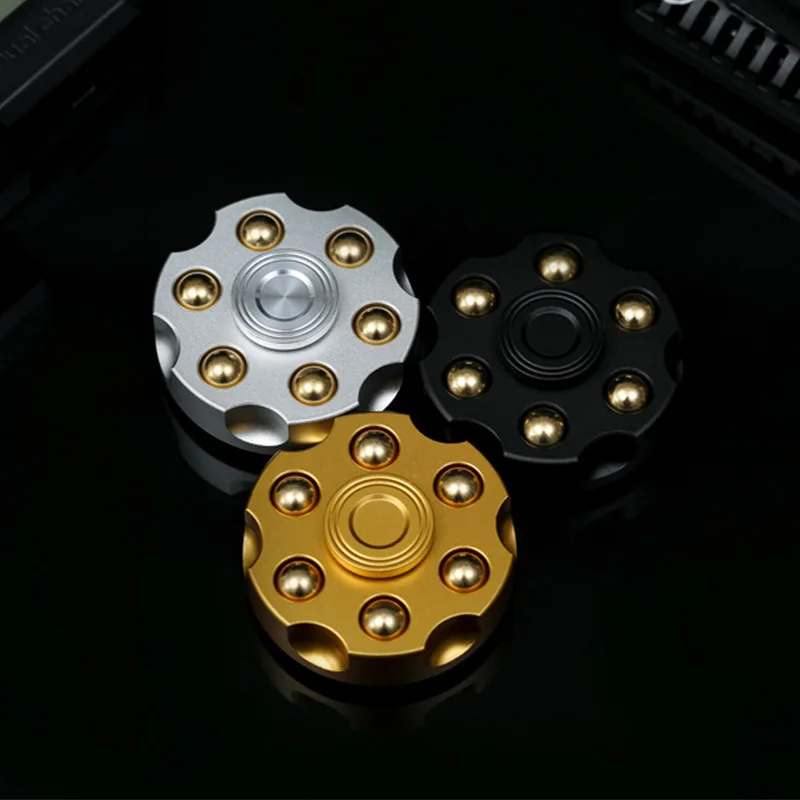 

Revolver wheel Metal Spinner Pure brass decompression toy EDC Detachable leisure finger Metal Fingertip gyro TS02