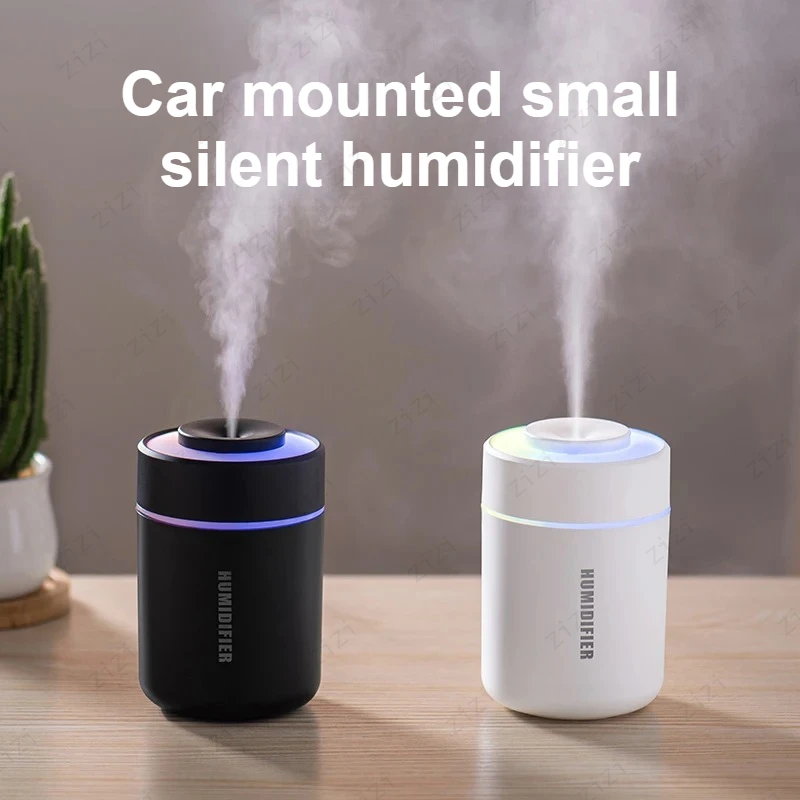 

Mini Car Mounted Small Humidifier Silent Heavy Fog Humidifier Colorful Ambient Light Home Humidifier