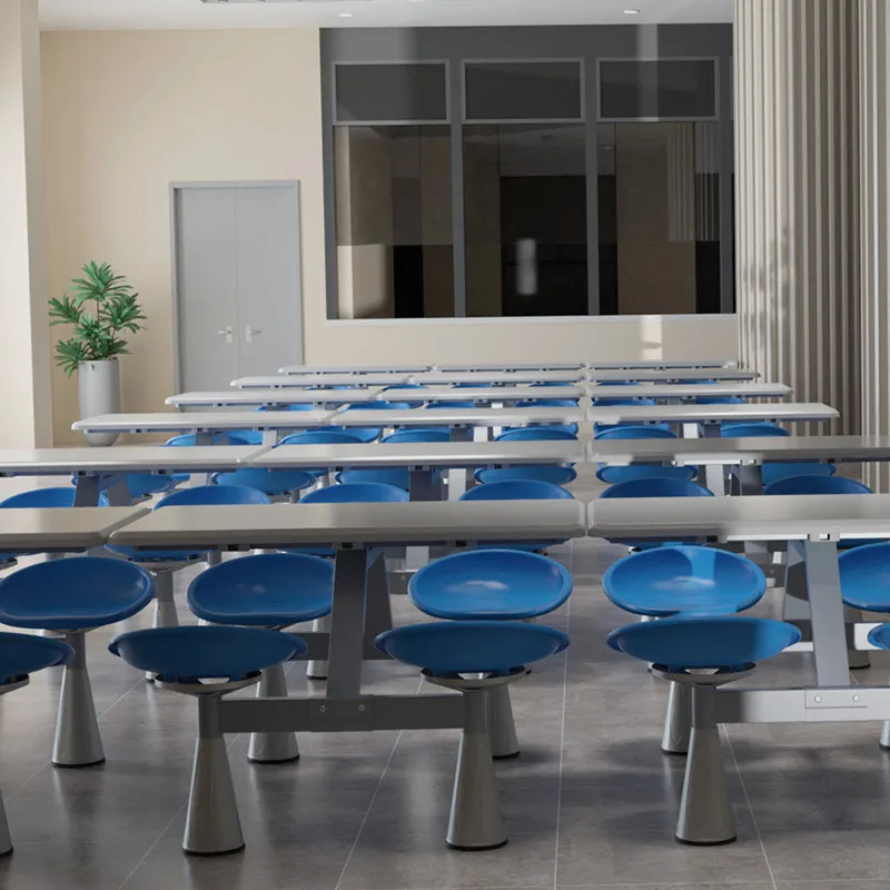 

Luxury Restaurant School Cafeteria Furniture Canteen 4 Seater Dining Table And Chairs Set