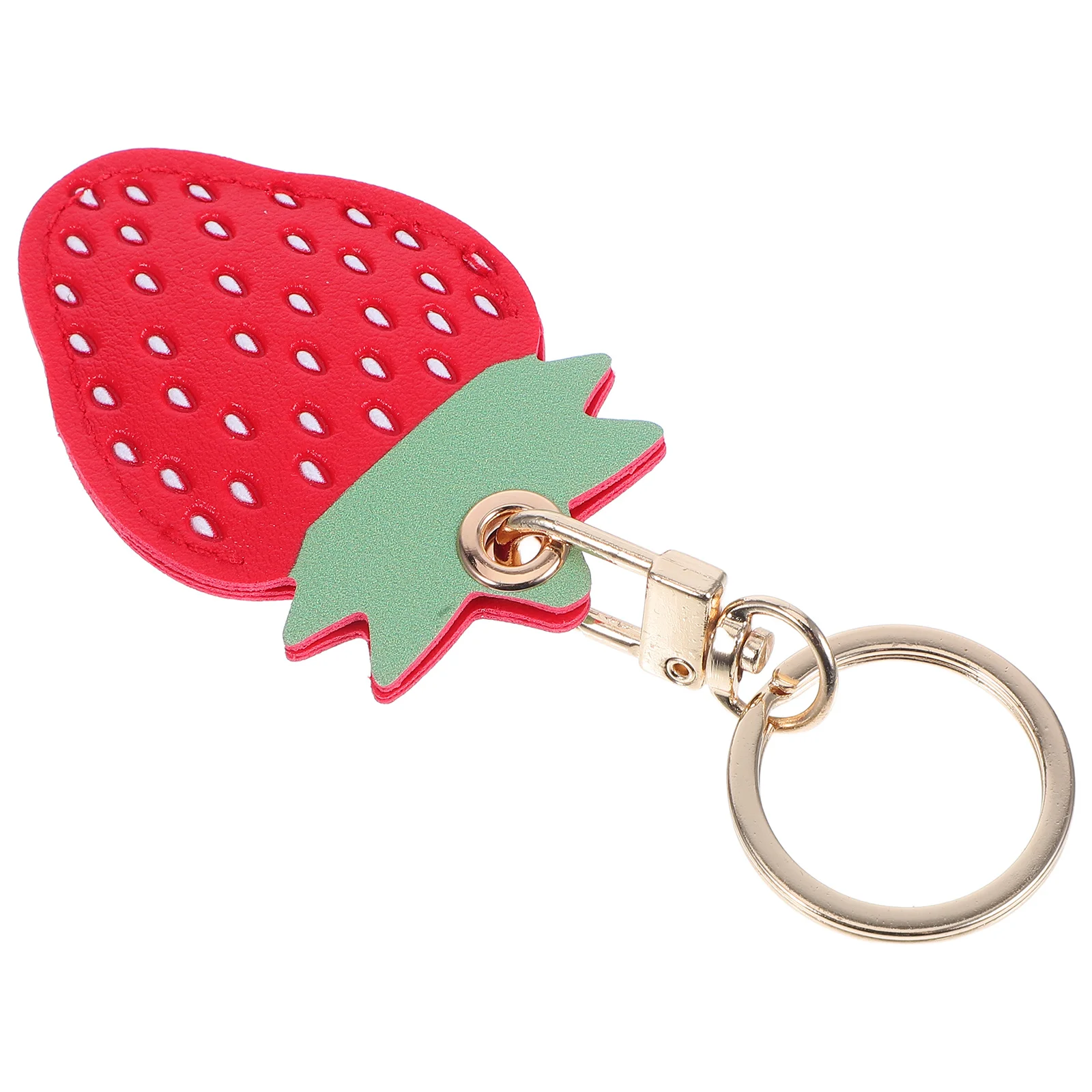 

Strawberry Access Card Holder Keychain Cute Fruit Charm for Handbag Backpack Multi-Use Card Case Protector