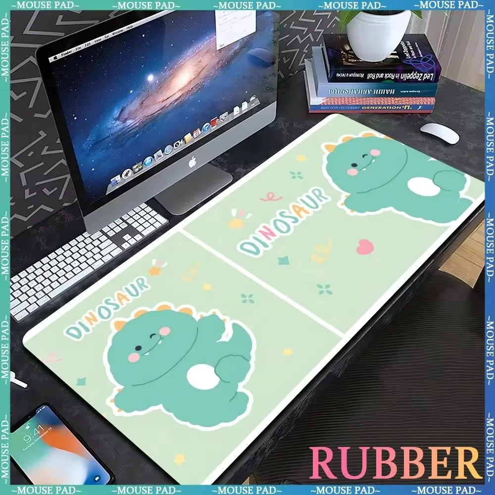 Large Cute Game Mouse Pad XXL Blue Rabbit Cartoon Desk Mat Rubber Game Mouse Pads Computer Keyboard Pad Office Anti-slip Pad