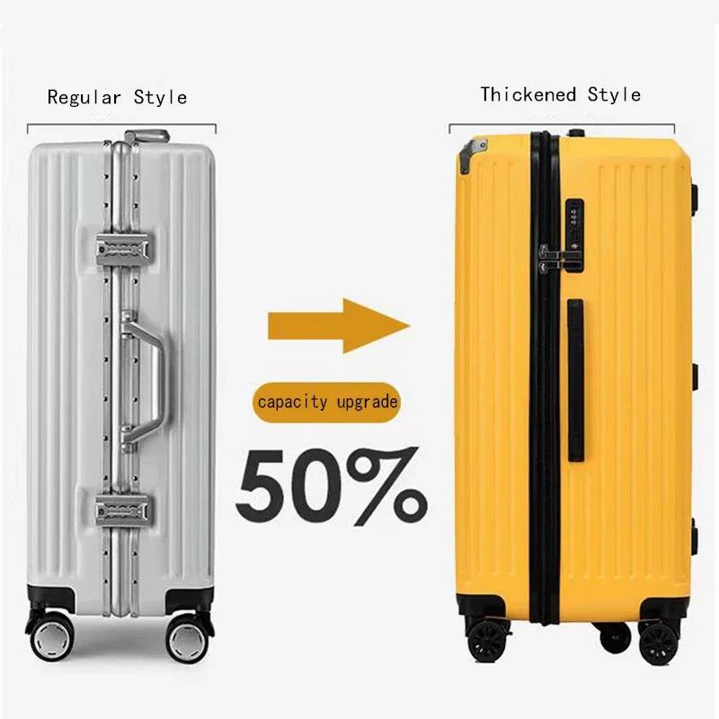 20“24”26“28”Inch New Dropshipping Fashion Luggage Men's Large-capacity Trolley Case Women's Frame Boarding Box Rolling Suitcase