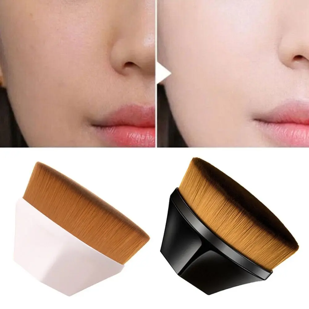 Kabuki Face Blush Foundation Make-upborstel Platte bovenkant voor het mengen van vloeibare crème Vloeibaar poeder Make-uptool Foundation Brush Dames