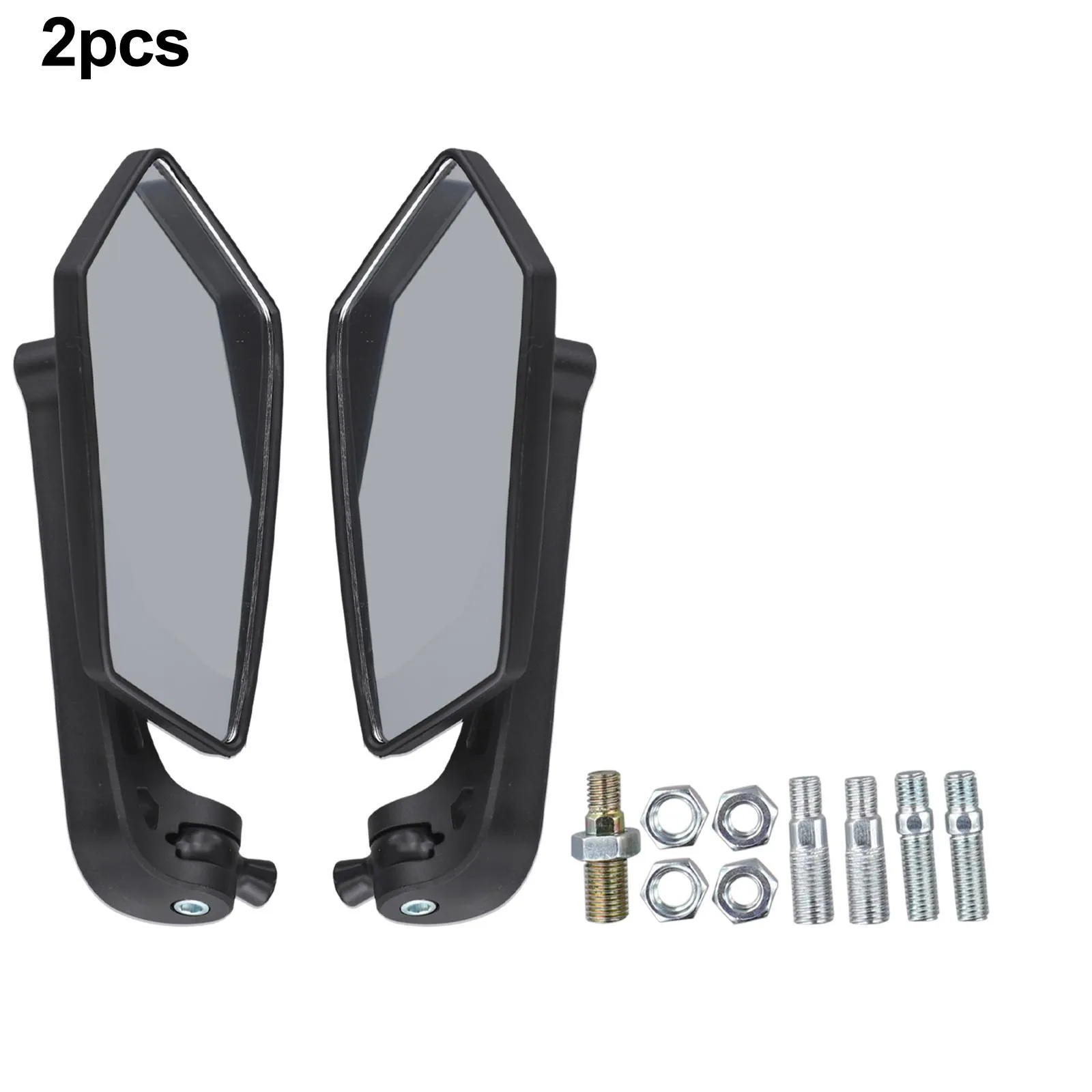 Black Adjustable Side Mirrors Customizable Viewing Angle Mirrors Adjustable Mirror Motorcycle Accessories Enhanced Visibility