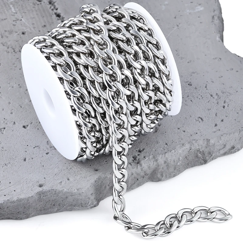 

Stainless Steel Chain NK1:1 Thick Link Chain Punk DIY Men Women Necklace Bracelet Jewelry Making Crafts Materials Wholesale