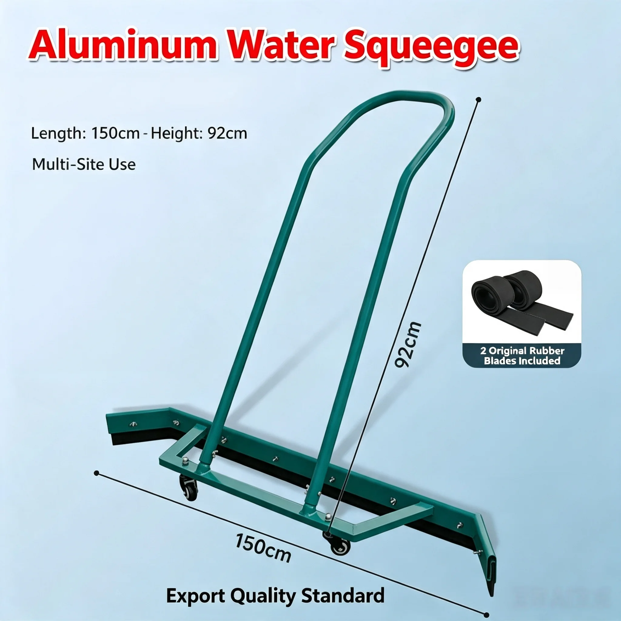 Large Size Aluminum Alloy Ground Water Wiper Sports Court Water Remover Scraper Tennis Basketball Playground Stadium Water Clean