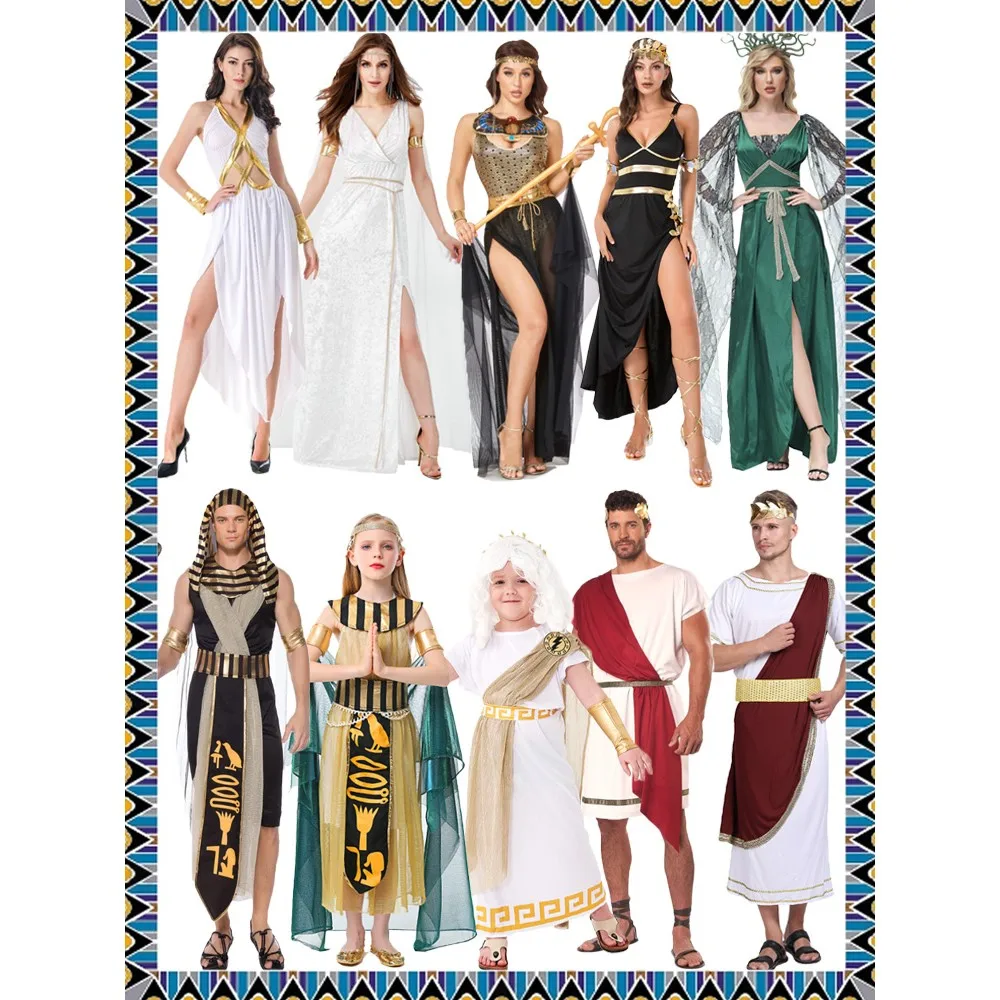 أزياء أثينا Godd Par كرنفال الملكة فرعون أداء الزي لوهوين تأثيري المرأة الملابس التقليدية للمسرح #2