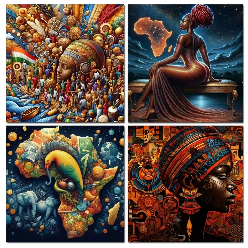 Indian People African Woman Diamond Painting Fantasy New 2025 Beads Embroidery Mosaic 5D Full Square Round Cross Stitch Kits