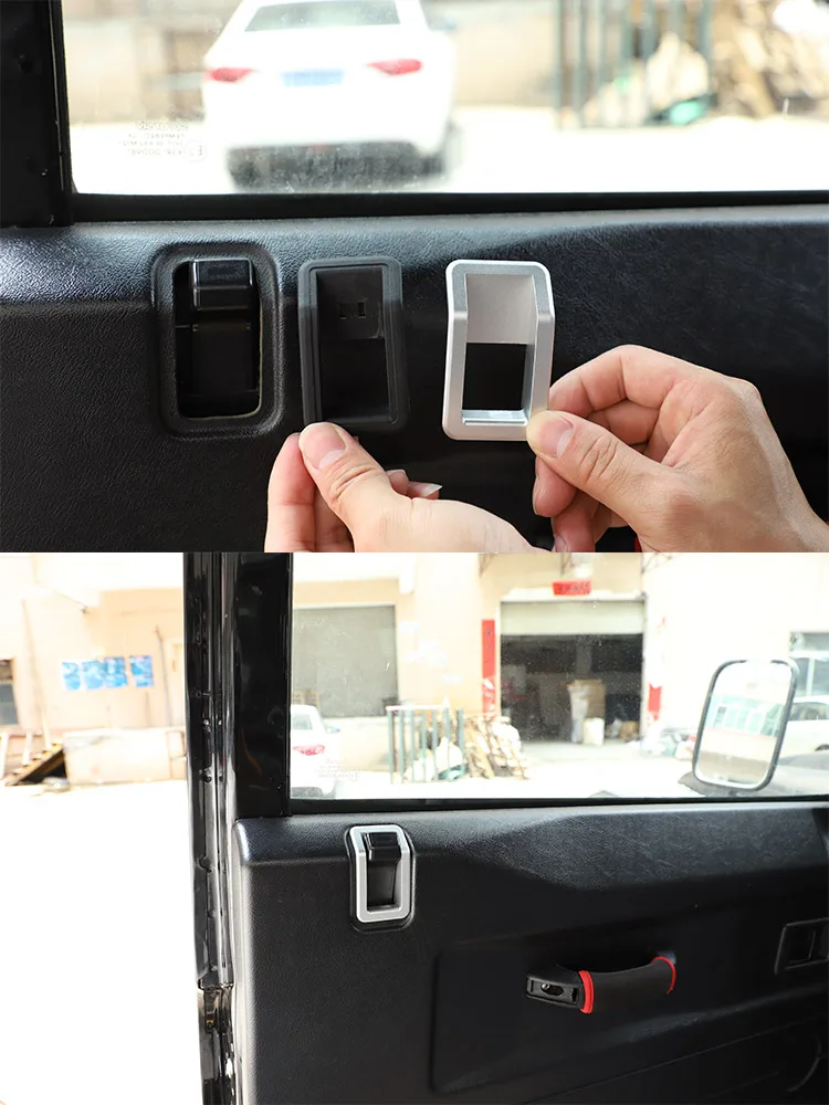 For Land Rover Defender 90 110 2004-18 Aluminum Alloy Car Door Inner Door Bowl Door Handle Decoration Replacement Accessories