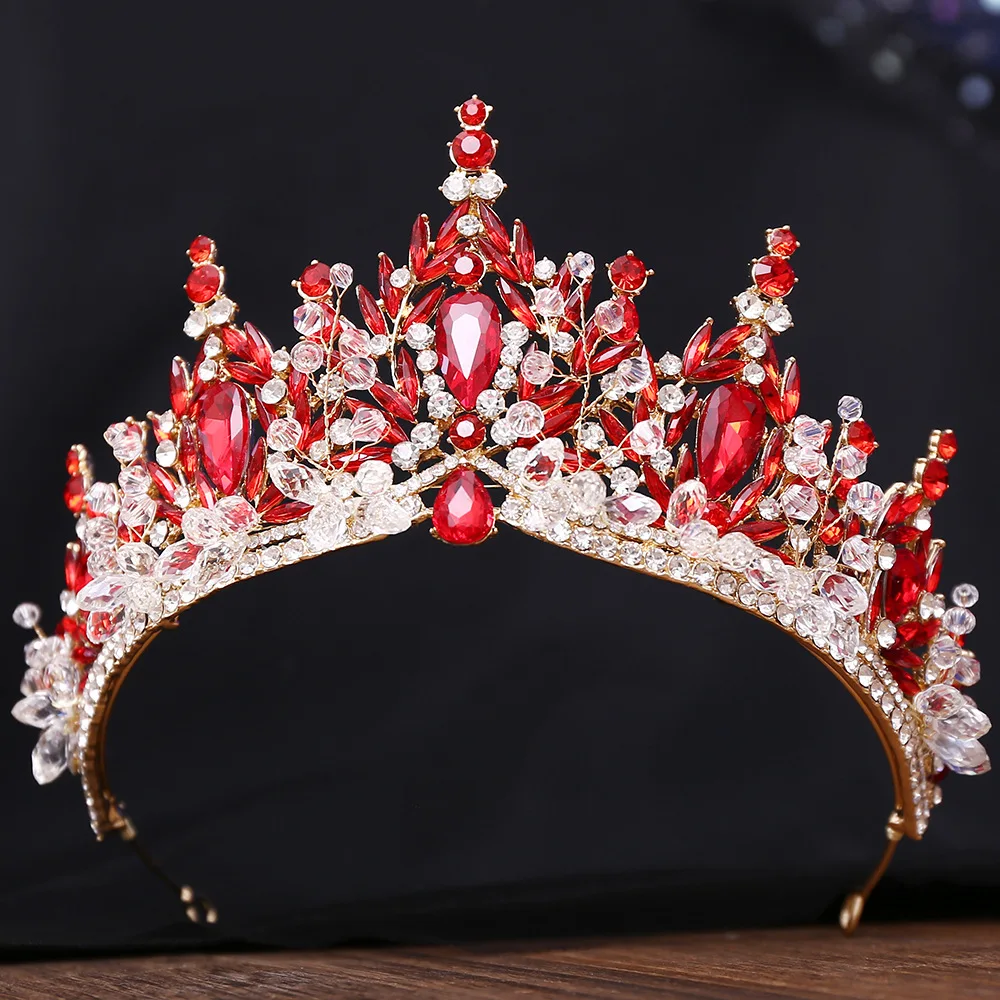 

Bridal Crown Beaded Headpiece Crystal Japanese Korean Wedding Yarn Dress Accessories 18th Birthday Wedding Hairstyle Headpiece