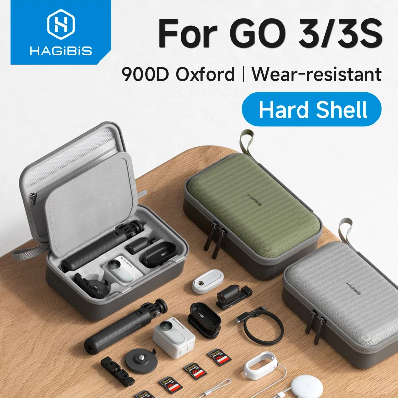 

Кейс Hagibis для Insta360 GO 3S/3, портативная сумка для хранения экшн-камеры, штатив-подставка Pivot Stand Mini 2-в-1 и другие аксессуары