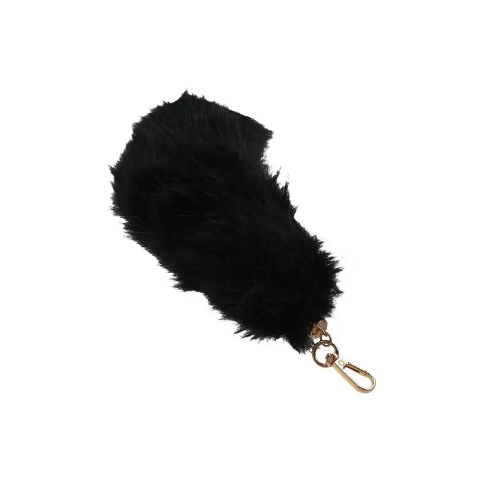 Long Hair Fur Tails Pendant Bag Charms Ornament Tail Hanging Keychain 31cm Keys Holder Plush Tail Keyring Purse Handbag