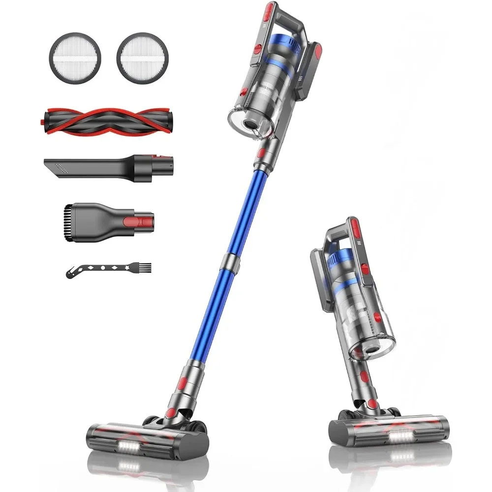 

Cordless Vacuum Cleaner,Stick, Up To 55 Mins Runtime, Anti-Winding Brush and 1.2L Large Dust Cup, Hardwood Floor Vacuum
