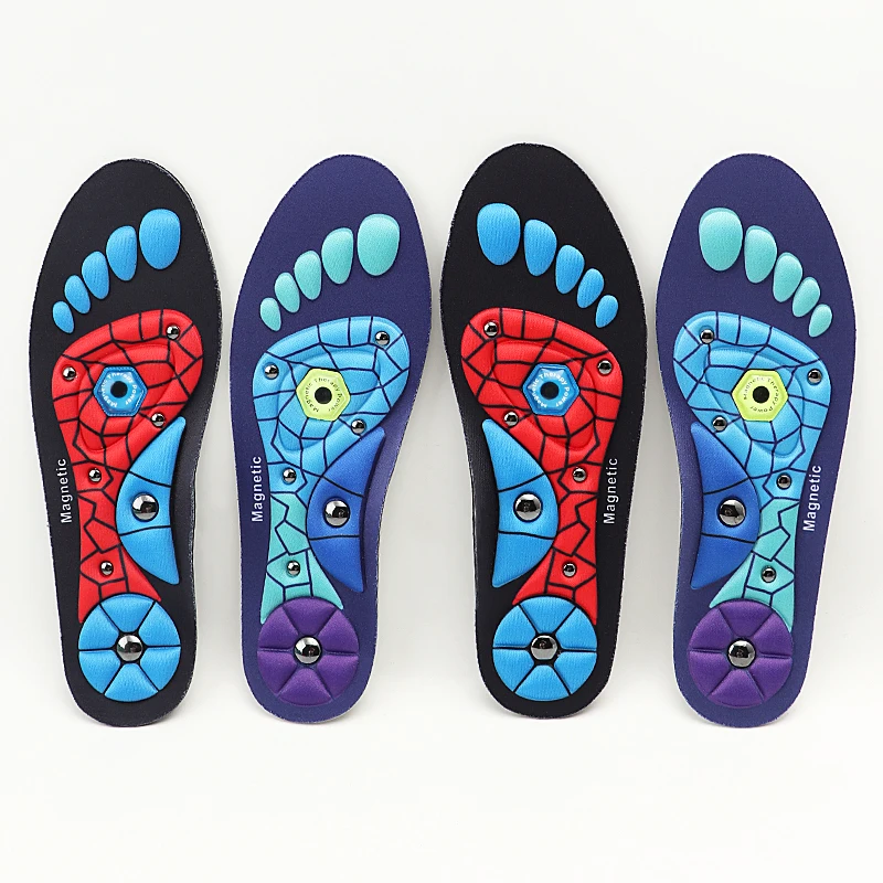 Magnetic Therapy Massage Insoles Men Foot Acupoint Massage Insoles Arch Support Orthopedic insole Comfort Shoe Pads 1Pair/2Pair