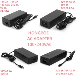 Adaptateur d'alimentation pour bandes LED, convertisseur de chargeur, 5V 9V 12V 15V 18V 24V, AC 100V-240V 1A 2A 3A 5A 6A 8A 10A