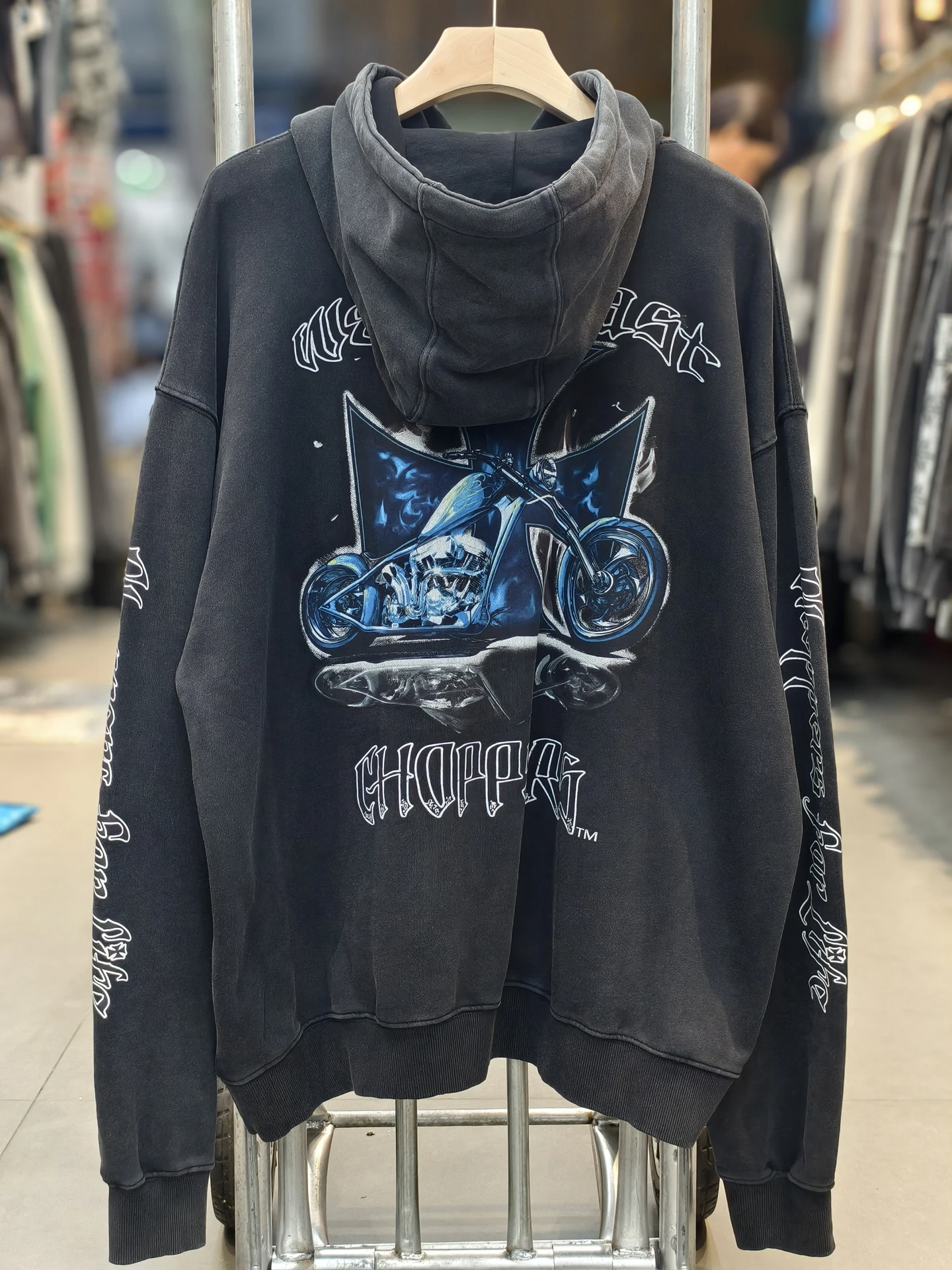 

WCC 25FW Vintage Heavyweight American High Street Waed Hoodie Long Sve Crew Ne Sweatirt ex Breathable Wear Resis...