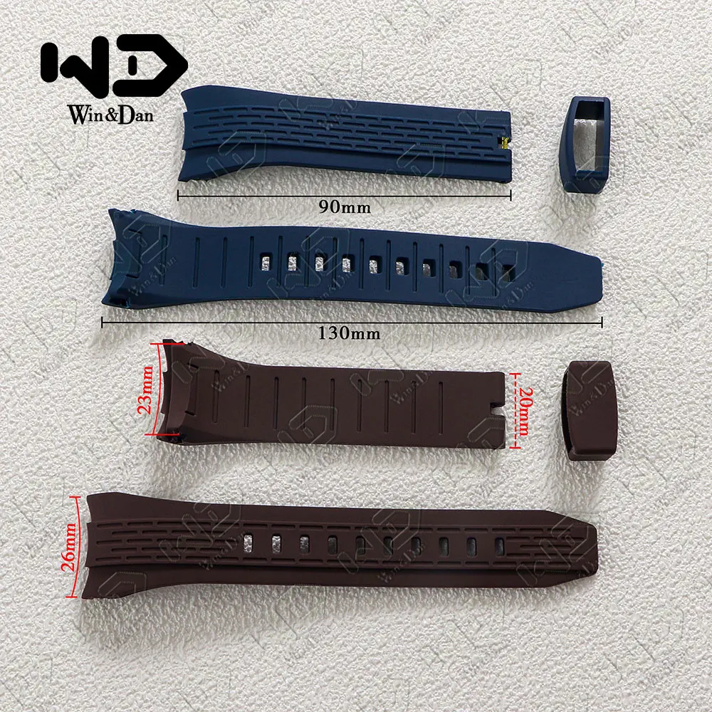 حزام رياضي من السيليكون لساعات SEIKO VELATURA/SRH 006 013 SPC007J1 SNAE17، حزام 26 مم للرجال، إكسسوارات حزام ساعة مطاطي أسود