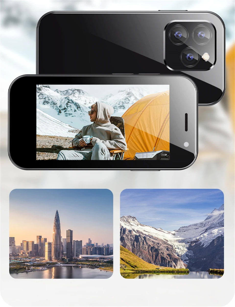 SOYES XS14 Pro 3.0in 4G Mini Smartphone Android 9.0 Dual Sim Face ID Dual Camera WIFI Bluetooth FM Hotspot GPS OTG Mobile Phone