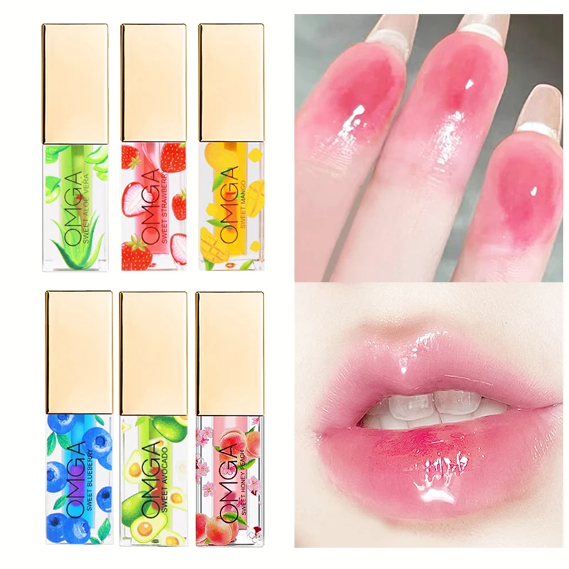 Fruit flavored lip gloss, warm color change, color rendering and makeup holding, creating a dynamic lip makeup