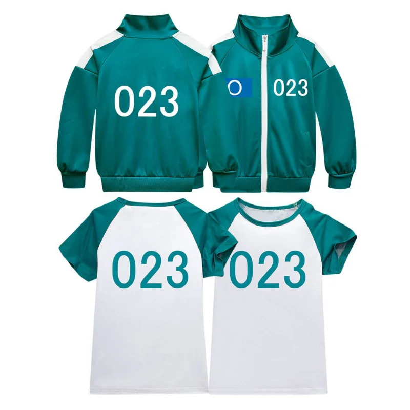 Kostium Kalmar Halloween O/X 023 Nowe Dziecięce Gry Personalizowane 2 Ubrania Koszulka Dres Dziecięcy Chłopcy Dziewczęta Bluzki Karnawałowa Impreza