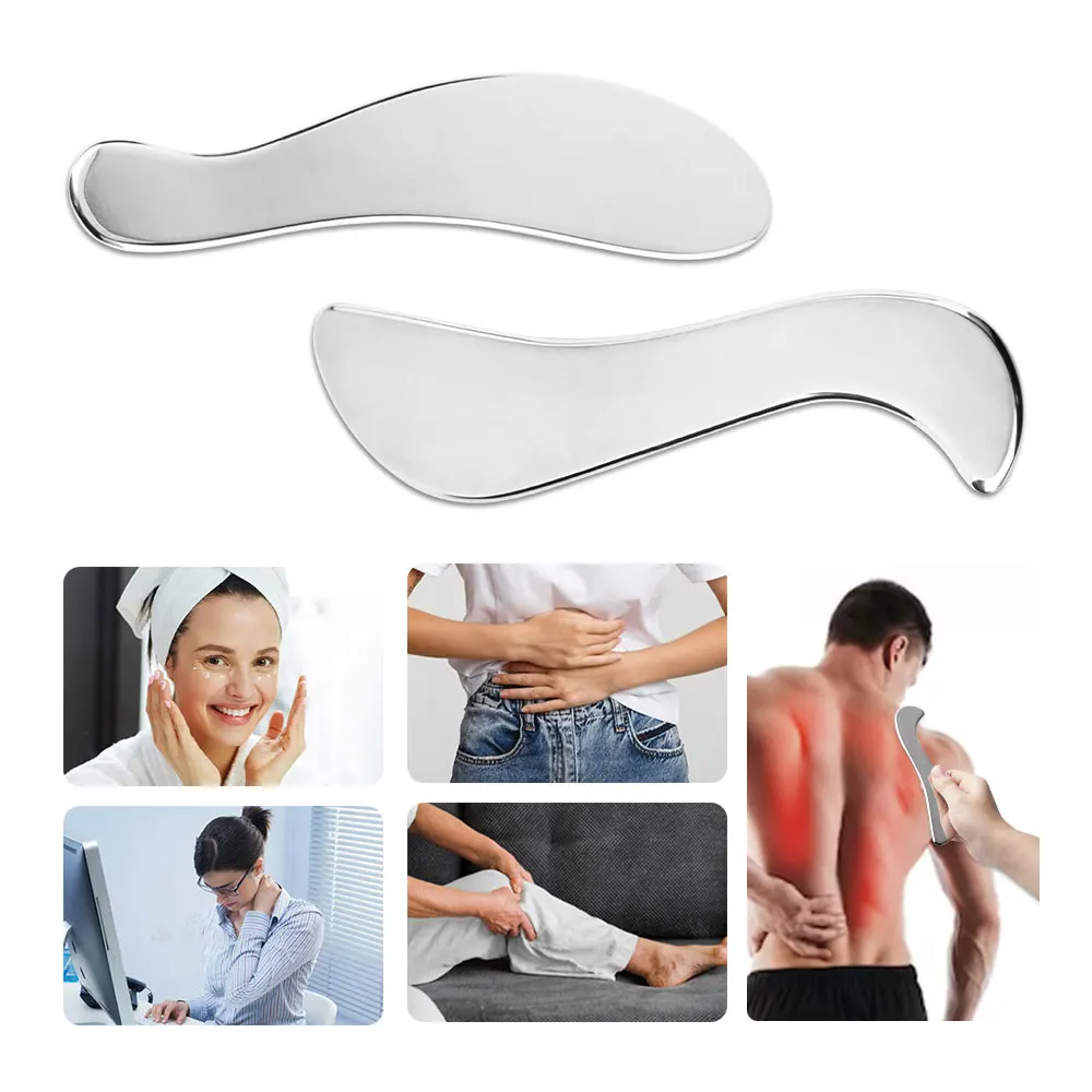 Stainless Steel Guasha Body Massager Gua Sha Scraper Physical Therapy Fascia Knife Myofascial Release Massage Tool Health Care