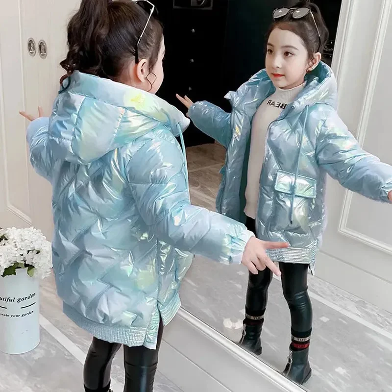 Children Clothing 2024 Winter Girls Coat New Style Warm Fashionable Down Parkas Kids Jackets for CH12