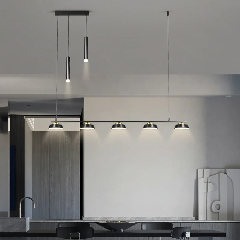 

Simplicity Led Chandelier Modern Pendant Lights for Living Dining Room Kitchen Bar Black Home Decoration Hanging Light Fixture