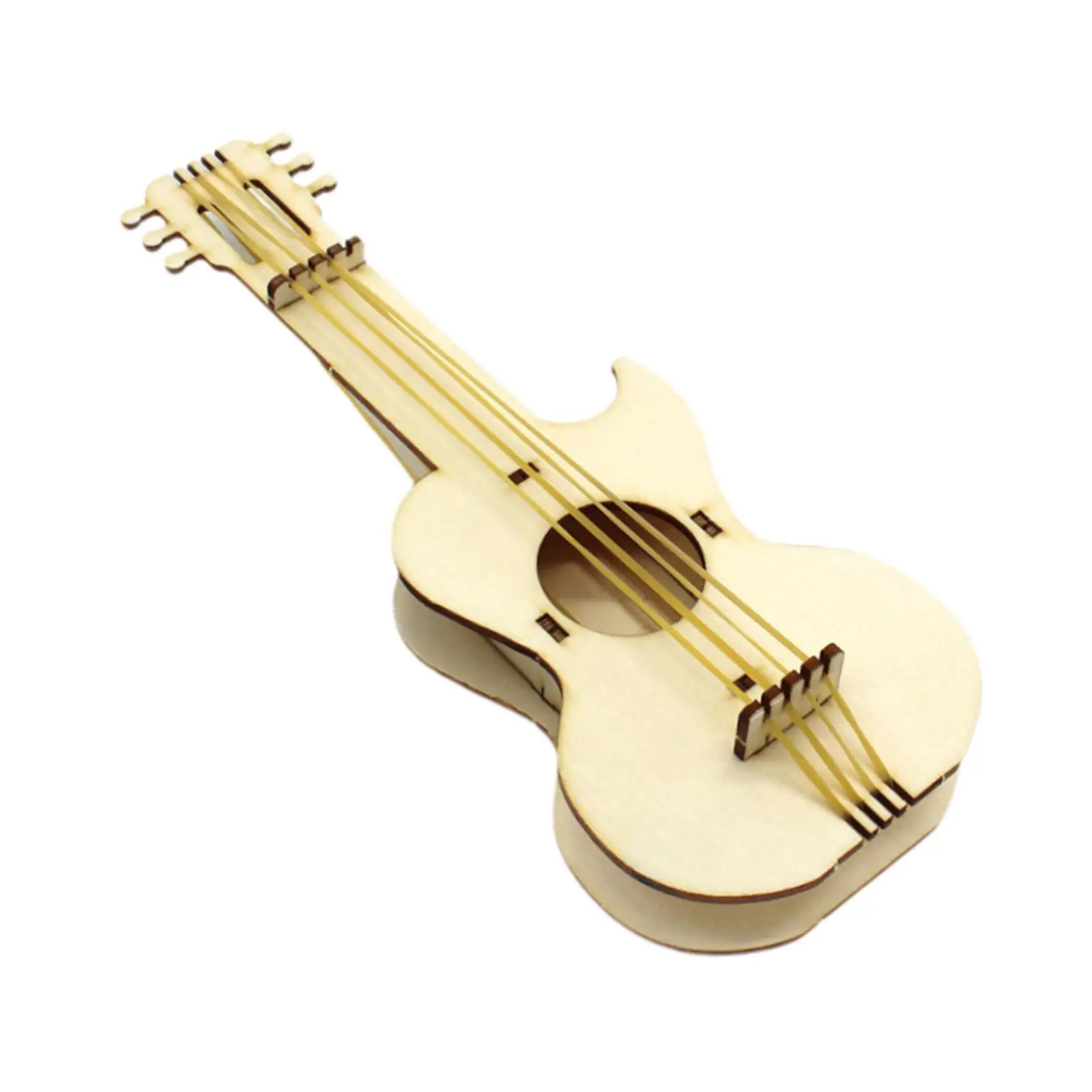 Kit de madera, juguetes científicos, herramienta de aprendizaje de física, vástago, divertido modelo de guitarra en miniatura, conjunto para niños de primaria
