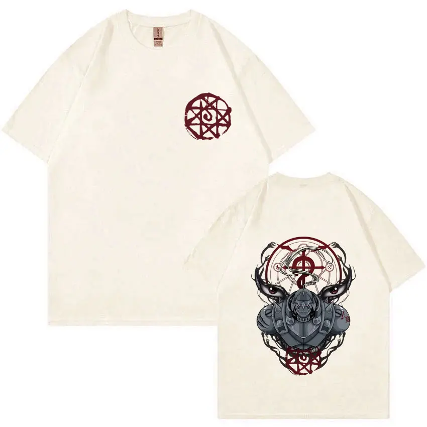

Anime Fullmetal Alchemist Alphonse Elric Graphic T-shirt Men Women Manga Oversized T Shirts Male High Quality Soft Cotton Tees