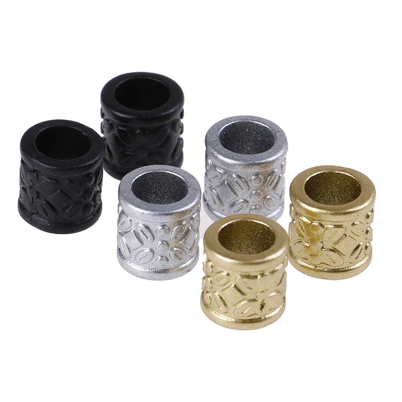 

10pcs Metal African Hair Rings Beads Cuffs Tubes Charms Dreadlock Dread Hair Braids Jewelry Decoration Accessories