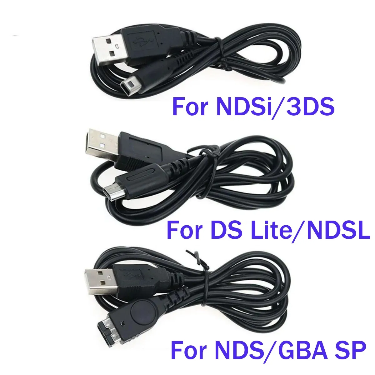 

50pcs USB Data Charger Charging Power Cable Cord for DS Lite DSL NDSL For NDSi 3DS New 3DS XL LL NDS GBA SP