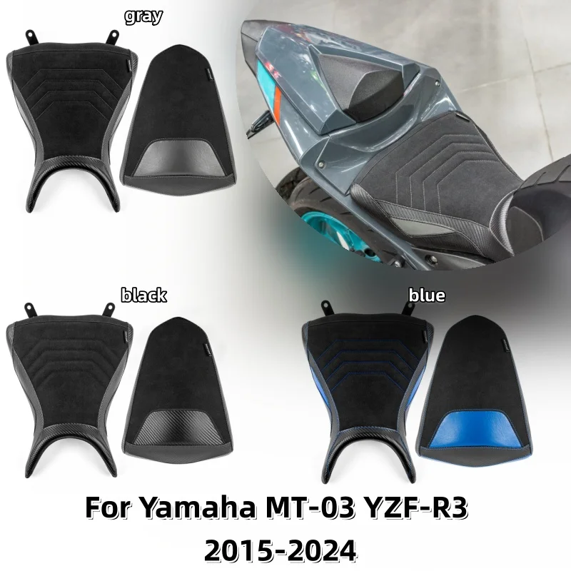 

Motorcycle Front Rear Passenger Pillion Cushion Solo Seat Pad For Yamaha MT-03 YZF-R3 2015- 2018 2019 2020 2021 2022 2023 2024