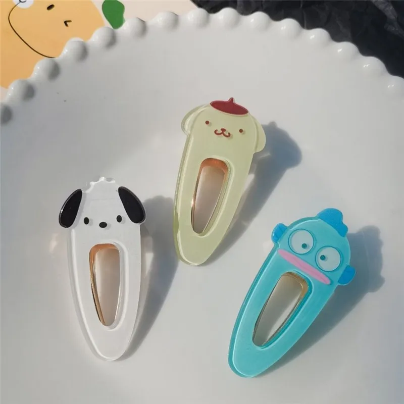Pinza para el pelo Kawaii, pinza para el pelo para niña, Cinnamoroll Kuromi My Melody, regalos artísticos de moda de dibujos animados