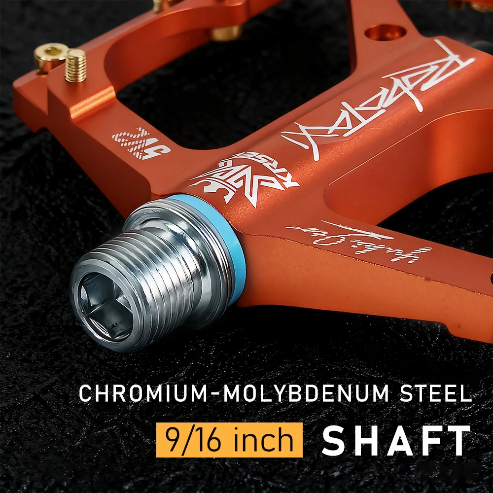 KRSEC Mountainbike DU-Lager-Pedale, Rennrad CNC-Aluminiumlegierung-Pedale mit Stiften, Gedichtete Lager – Detail 7