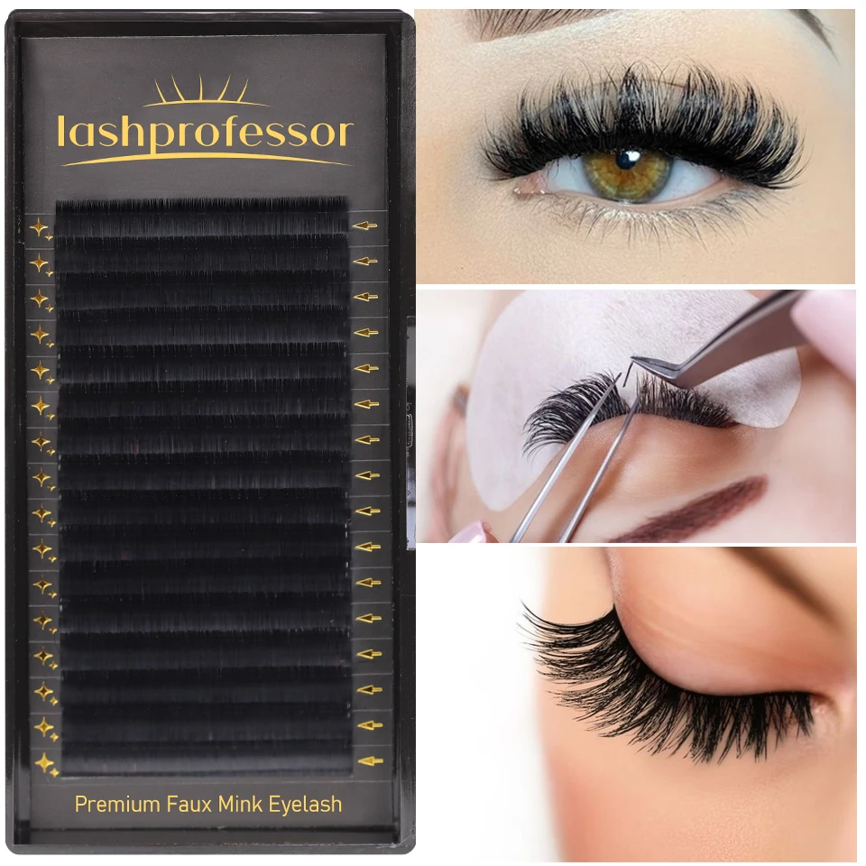 

Lashprofessor 16 Rows Russian Volume Eyelashes Extension Individual Hand-made Lashes Fans Silk False Mink Eyelash Makeup Cilios