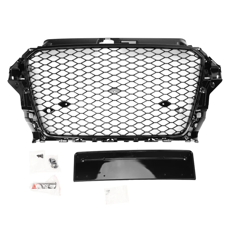A3 S3 8V لـ A-u-d-i No Emblem RS3 Honeycomb Grill 2013-2016 #3