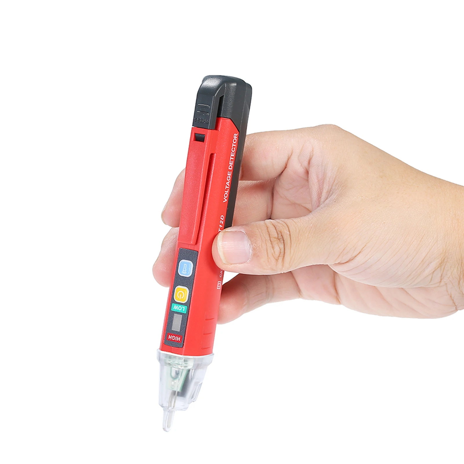 V ~ Detector de alerta UNI-T Probador de voltaje CA portátil sin contacto en forma de bolígrafo con sonido y linterna LED y detector de alarma de luz