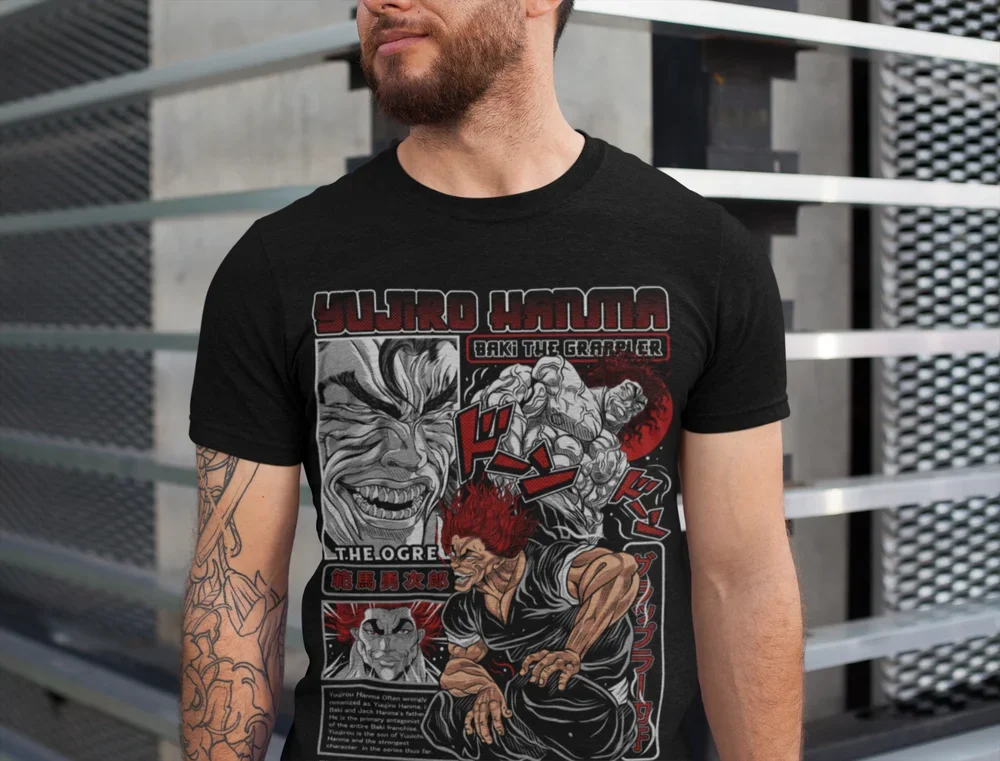 YujiroT-shirt Baki the Grappler Baki Hanma Vintage Gift Exclusive Shirt All Size