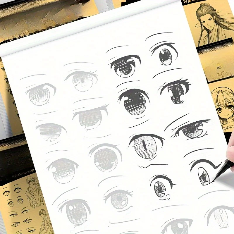 Anime Character Line Art Drawing Book for Beginners - 48 Pages of Simple Hand-Drawn Outlines for Tracing & Practice Painting