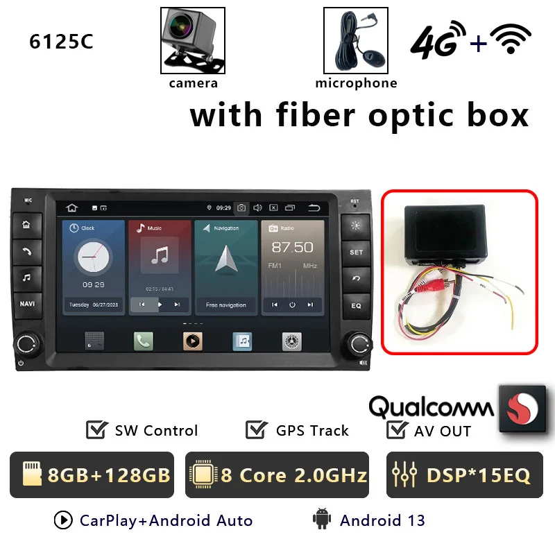 CHSTEK Android 14 Multimedia Speler voor Porsche Cayenne 955 957 9PA 2002-2010 Carplay GPS Autoradio Stereo WIFI 4G BT
